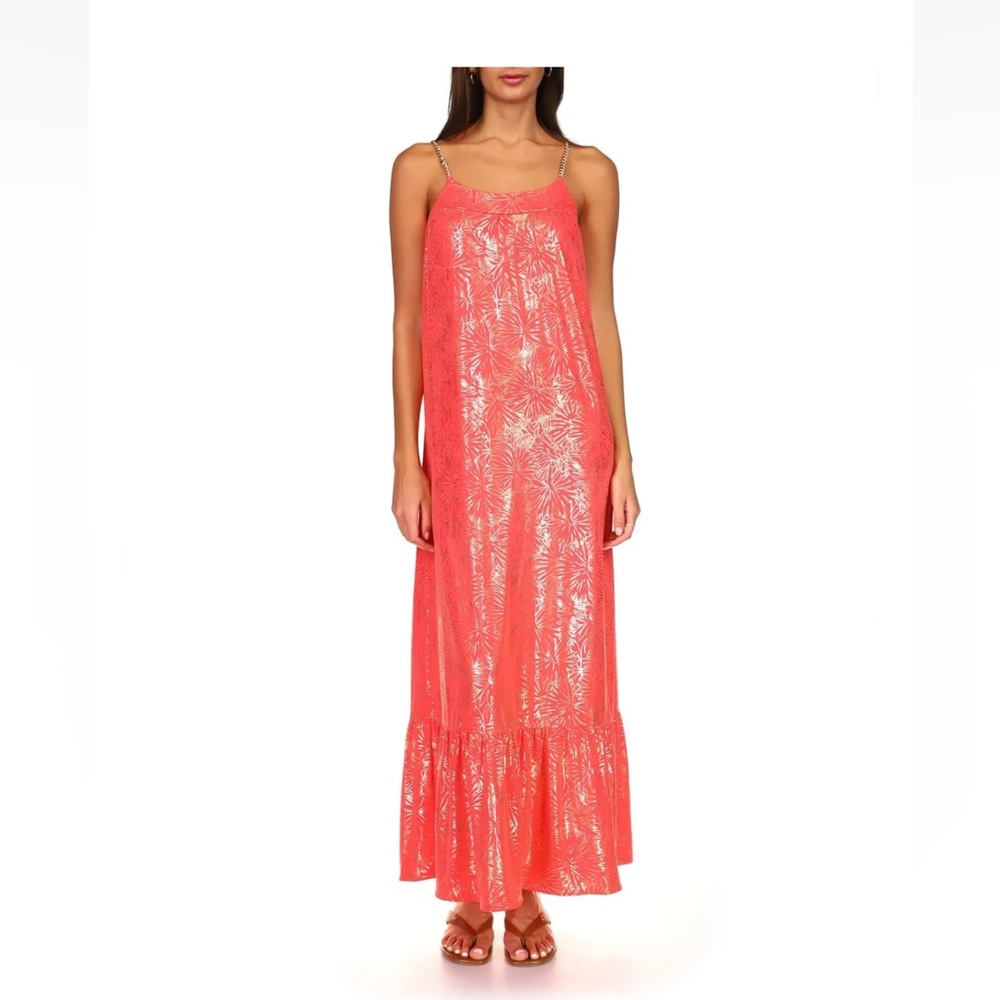 ✨ Brand 🆕 MICHAEL Michael Kors Sangria Maxi Chain Dress Women Dresses✨